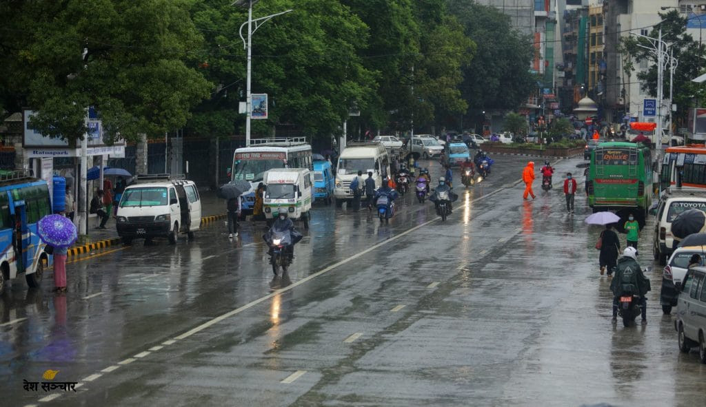 पश्चिमी क्षेत्रबाट बाहिरिन थाल्यो मनसुन
